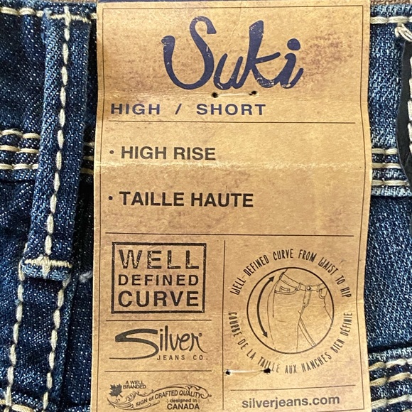 NWT Women’s SILVER SUKI HIGH SHORT Dark Wash Sz 25 - Picture 9 of 12